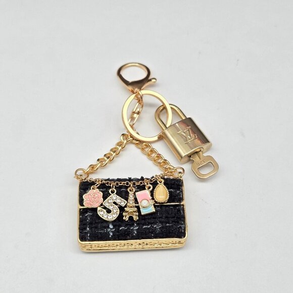 100% Auth Louis Vuitton Lock & Key with unbranded Bagcharm, Keycharm, Keychain - Picture 4 of 5